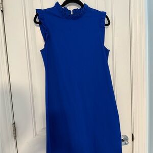 Ces Femme Royal Blue Ruffle Dress